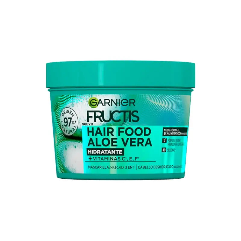 GarnierFructis Hair Food Aloe Vera 3 In 1 Maschera Idratante 400 Ml Per Capelli Disidratati