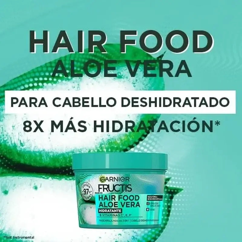 GarnierFructis Hair Food Aloe Vera 3 In 1 Maschera Idratante 400 Ml Per Capelli Disidratati