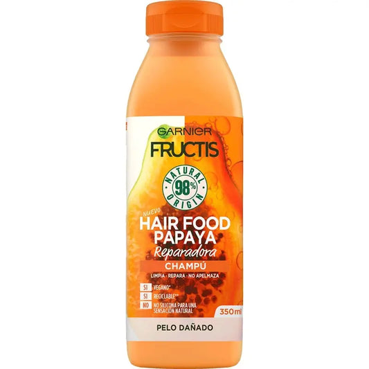 GarnierFructis Hair Food Papaya Shampoo 350 Ml Per capelli danneggiati