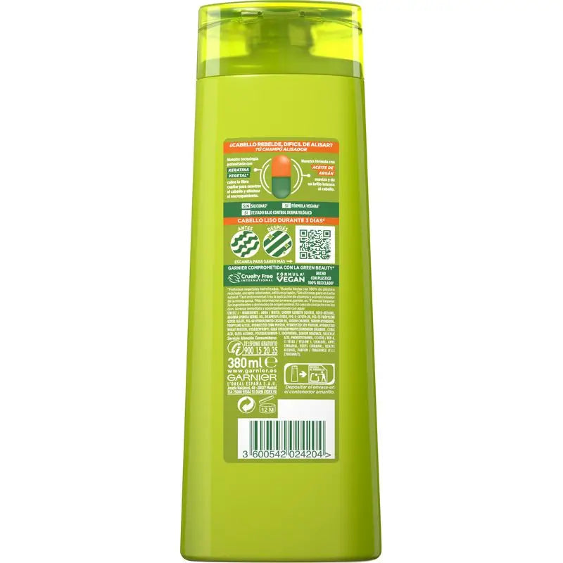 Garnier Fructis Shampoo Liscio e Lucentezza per capelli lisci, ostinati o difficili da lisciare 380 Ml