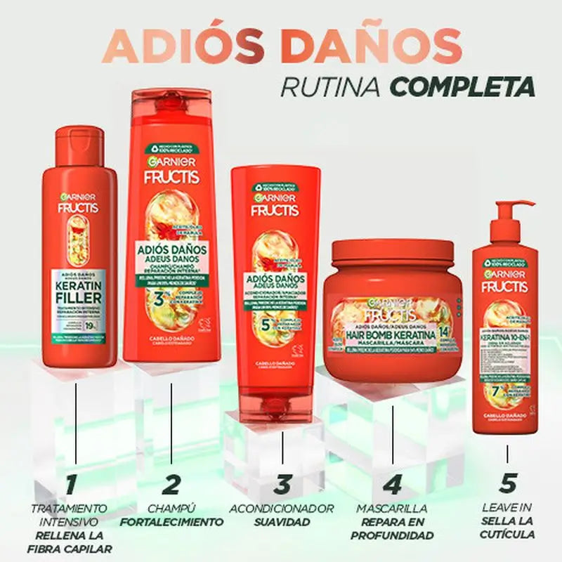 Garnier Fructis Maschera Addio Danni con Olio di Marula per Capelli Danneggiati 320Ml