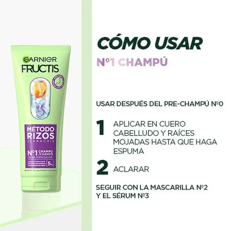 Garnier Fructis Curl Method #1 Shampoo per ricci idratati 72H 200Ml