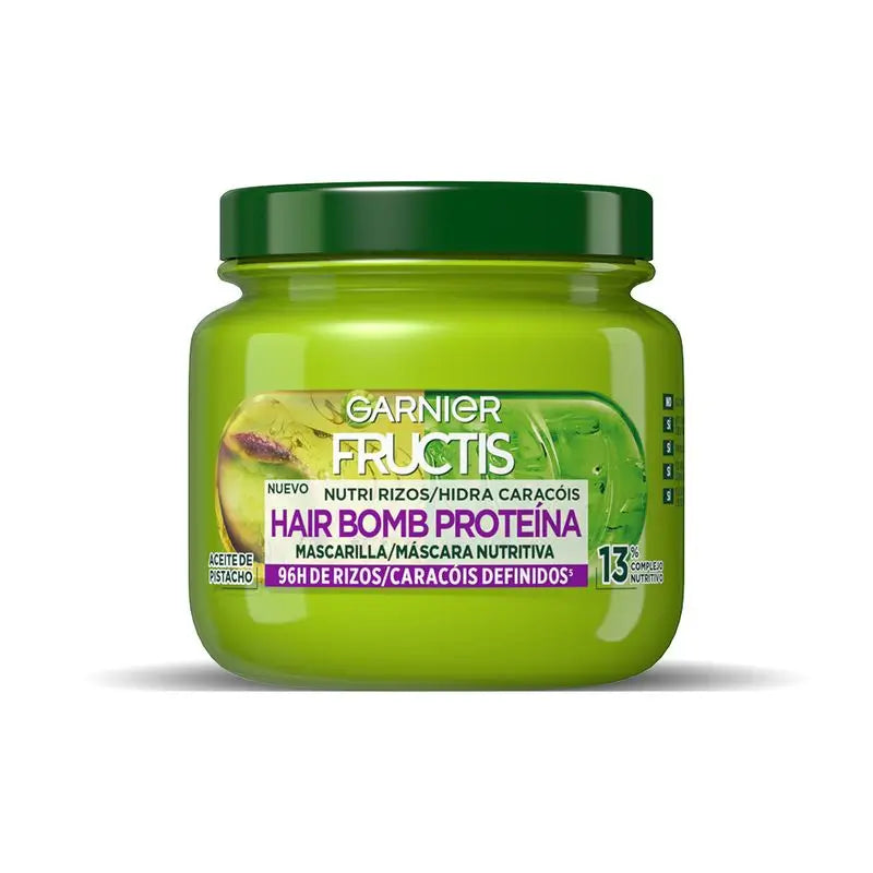 Garnier Fructis Nutri Curls Maschera per capelli nutriente alle proteine con olio di pistacchio 320 Ml.