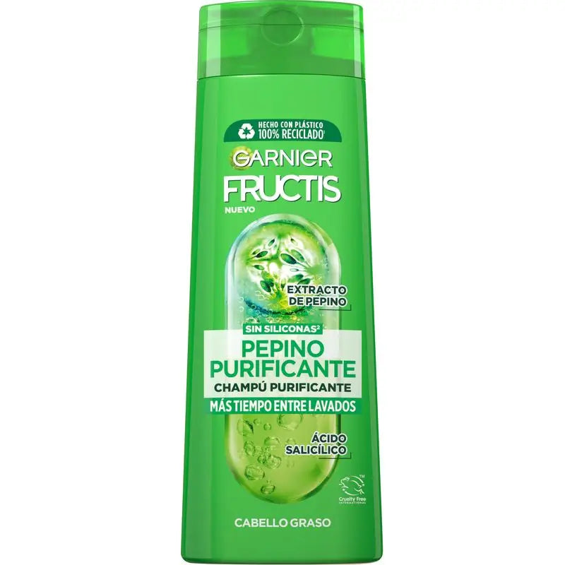 Garnier Fructis Pure Fresh Shampoo purificante al cetriolo per capelli grassi 380ml
