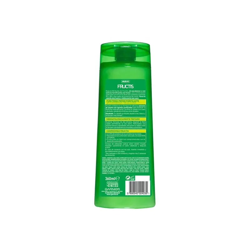 Garnier Fructis Pure Fresh Shampoo purificante al cetriolo per capelli grassi 380ml