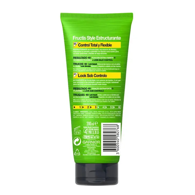 Garnier Fructis Style Gel strutturante extra forte 200 Ml