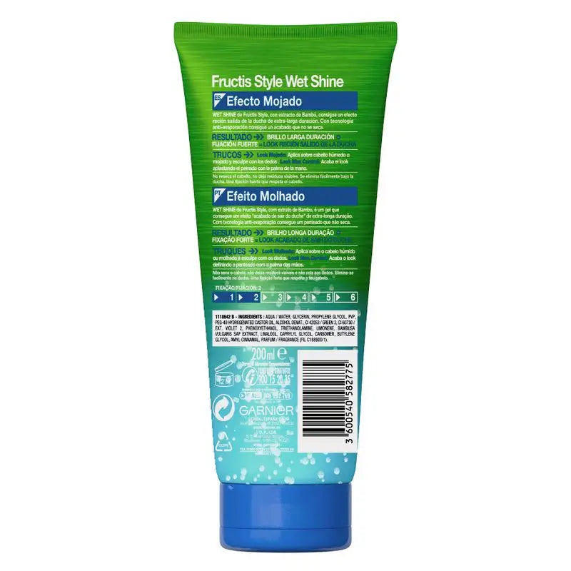 Garnier Fructis Gel Stile Effetto Bagnato Lucentezza 250ml