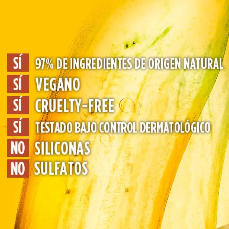 Garnier Fructis Hair Drink Banana Trattamento Lellare Ultra Nutriente. Capelli 10 volte più nutriti e brillanti, 200 ml