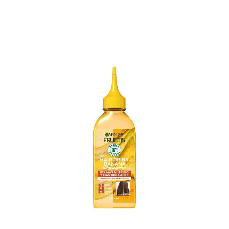 Garnier Fructis Hair Drink Banana Trattamento Lellare Ultra Nutriente. Capelli 10 volte più nutriti e brillanti, 200 ml