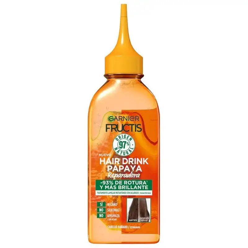Garnier Fructis Hair Drink Papaya Trattamento laminante riparatore per capelli, 200ml