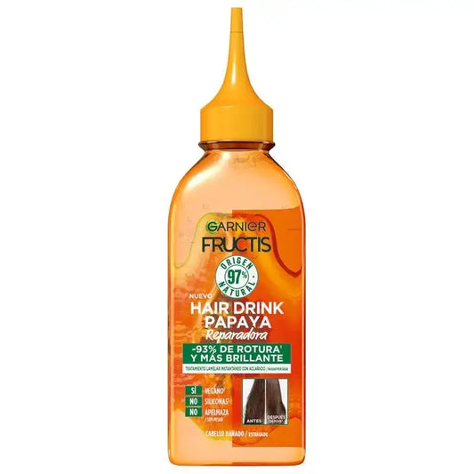 Garnier Fructis Hair Drink Papaya Trattamento laminante riparatore per capelli, 200ml