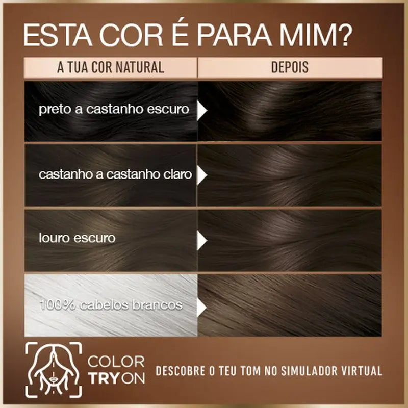 Garnier Good Colorazione Permanente Senza Ammoniaca, 90% Origine Naturale Tonalità 4.0 Castano Cacao.