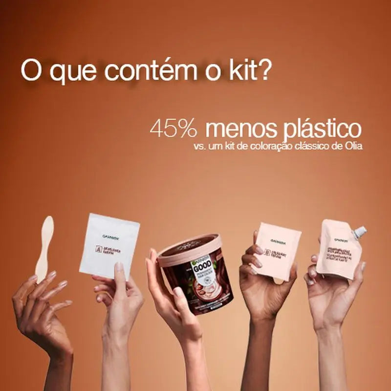 Garnier Good Colorazione Permanente Senza Ammoniaca, 90% Origine Naturale Tonalità 4.15 Castano Glacé.