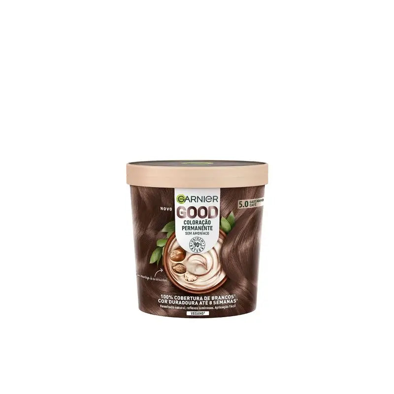 Garnier Good Colorazione Permanente Senza Ammoniaca, 90% Origine Naturale Tonalità 5.0 Marrone Castano.
