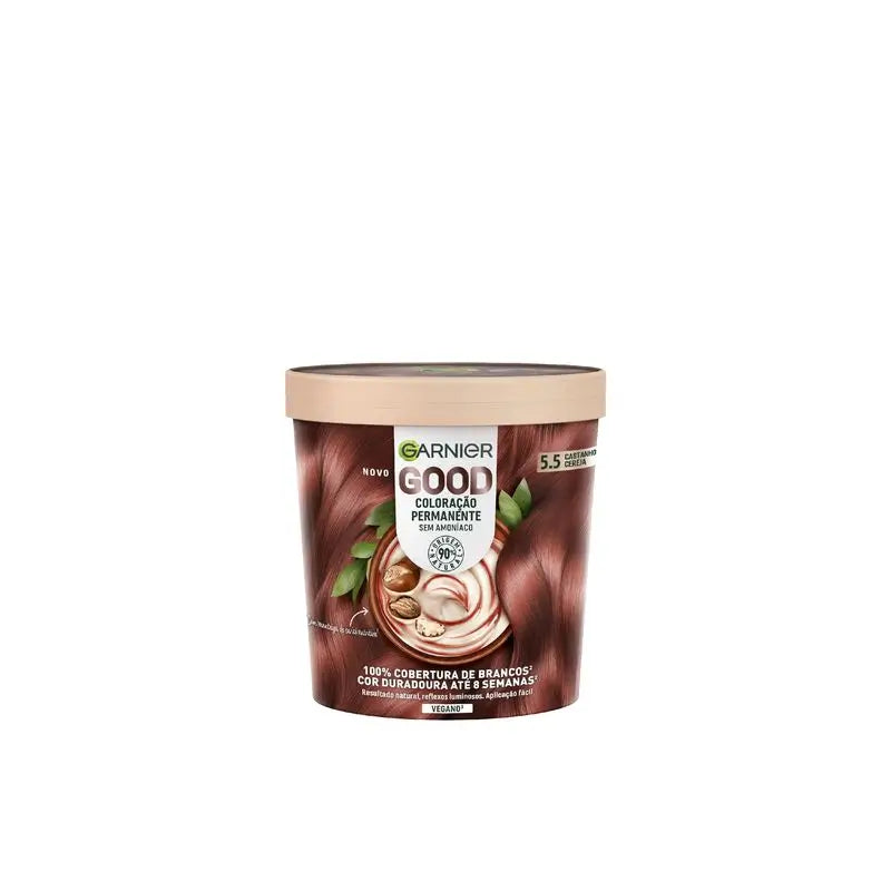 Garnier Good Colorazione Permanente Senza Ammoniaca, 90% Origine Naturale Tonalità 5.5 Castano Ciliegia
