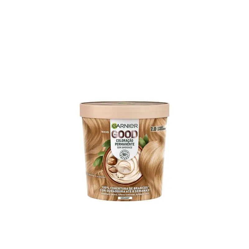 Garnier Good Colorazione Permanente Senza Ammoniaca, 90% Origine Naturale Tonalità 7.0 Biondo Mandorla.
