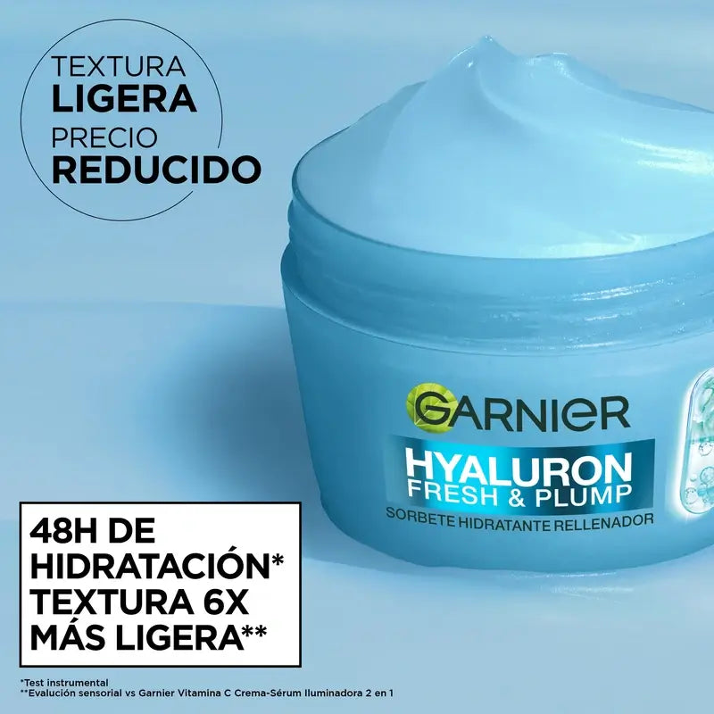 Garnier Hyaluron Fresh & Plump Sorbetto idratante rimpolpante, 85 ml