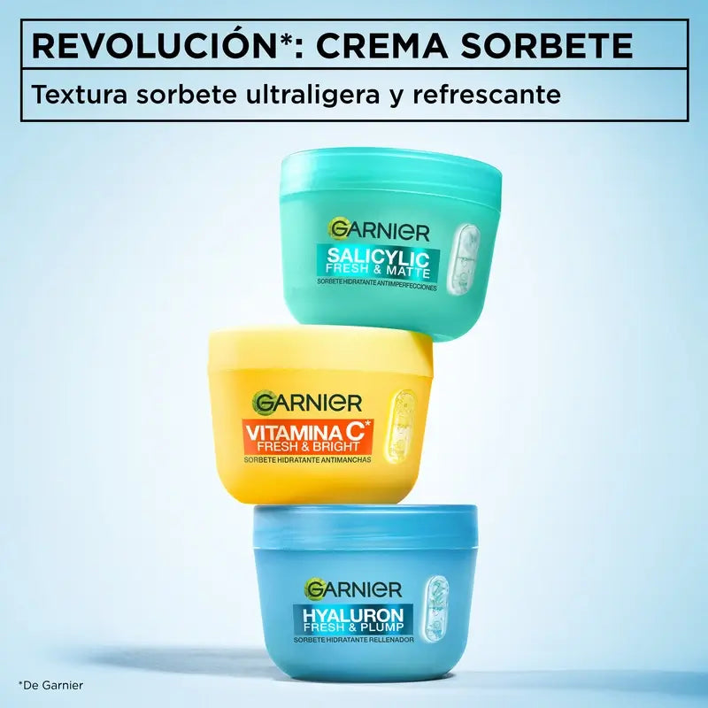 Garnier Hyaluron Fresh & Plump Sorbetto idratante rimpolpante, 85 ml
