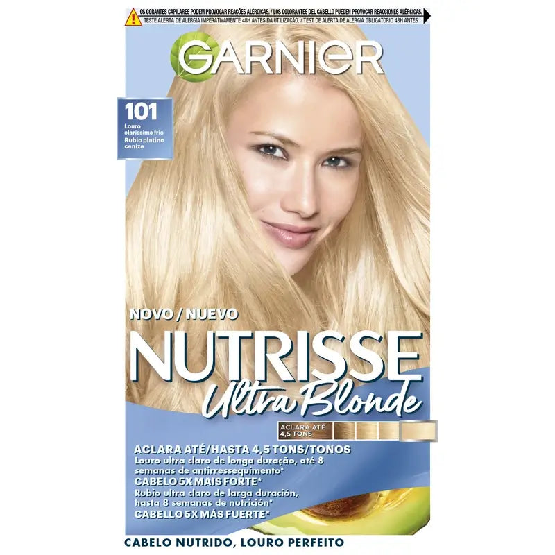 Garnier Nutrisse Schiarente Biondo Platino Cenere n. 101 , 160 ml