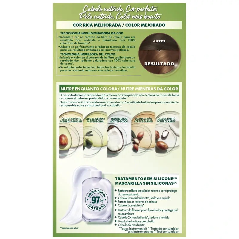 Garnier Nutrisse Colore permanente Colore marrone cioccolato tonalità 5,35 , 160 ml