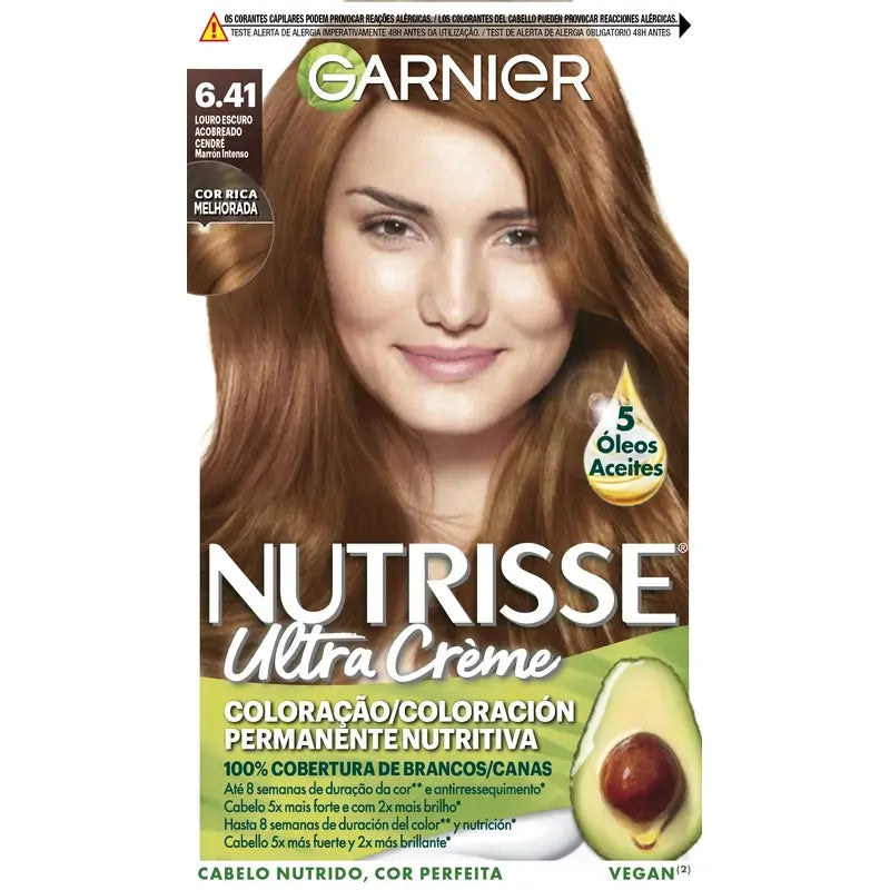 Garnier Nutrisse Colore Permanente Colore Marrone Intenso Tonalità 6,41 , 160 ml