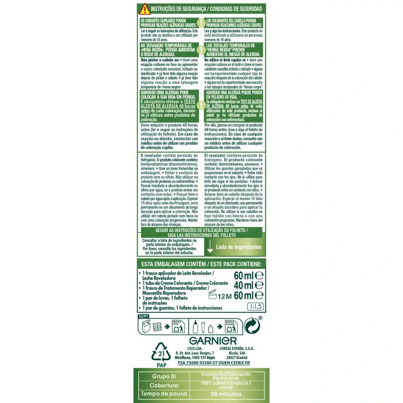 Garnier Nutrisse Biondo Dorato Colore Permanente per Capelli Tonalità 7,3 , 160 ml