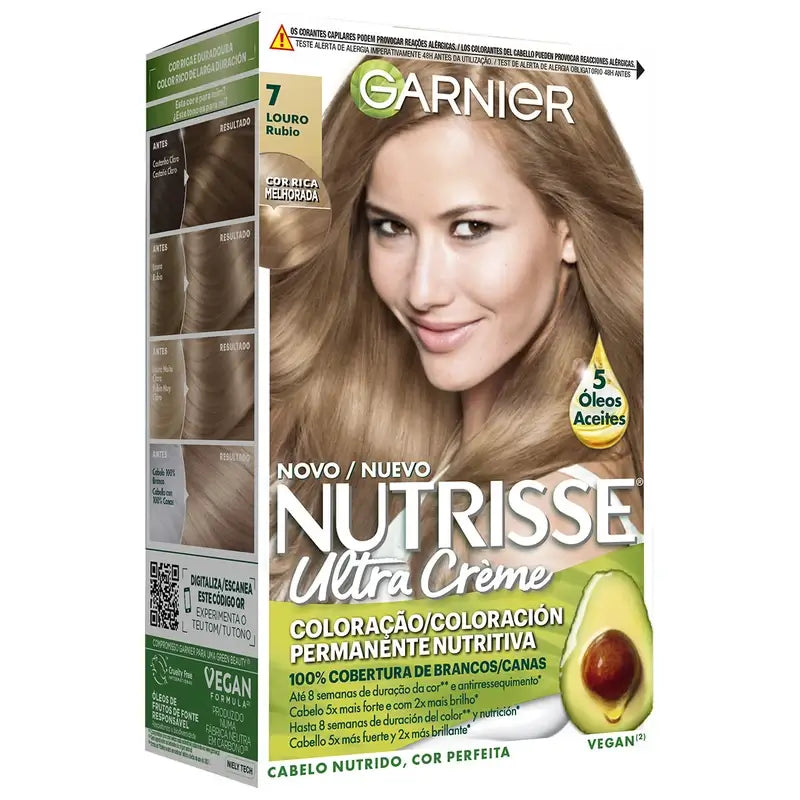 Garnier Nutrisse Colorazione Permanente Bionda Tonalità 7 , 160 ml
