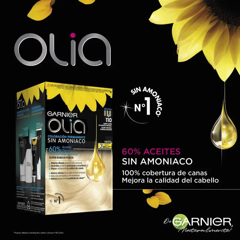 Garnier Olia Colorazione permanente senza ammoniaca con oli floreali naturali - Biondo naturale super schiarente Olia 110
