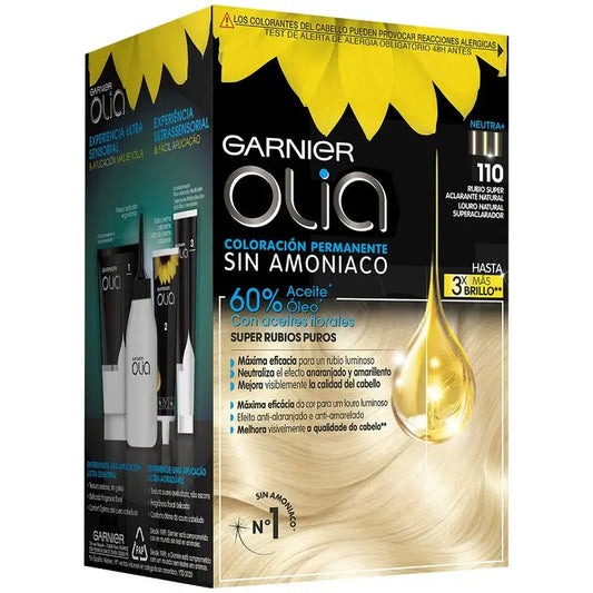 Garnier Olia Colorazione permanente senza ammoniaca con oli floreali naturali - Biondo naturale super schiarente Olia 110