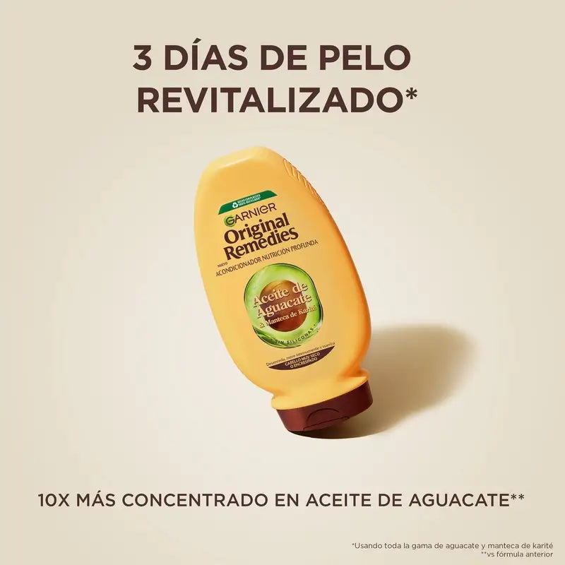 Garnier Original Remedies Balsamo all'olio di avocado e burro di karité per capelli crespi e indisciplinati 250ml