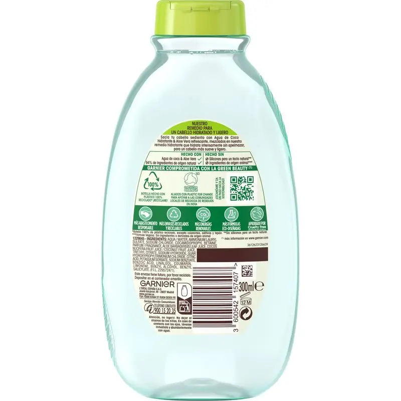 Garnier Original Remedies Acqua di cocco e aloe vera Shampoo idratante 300 Ml