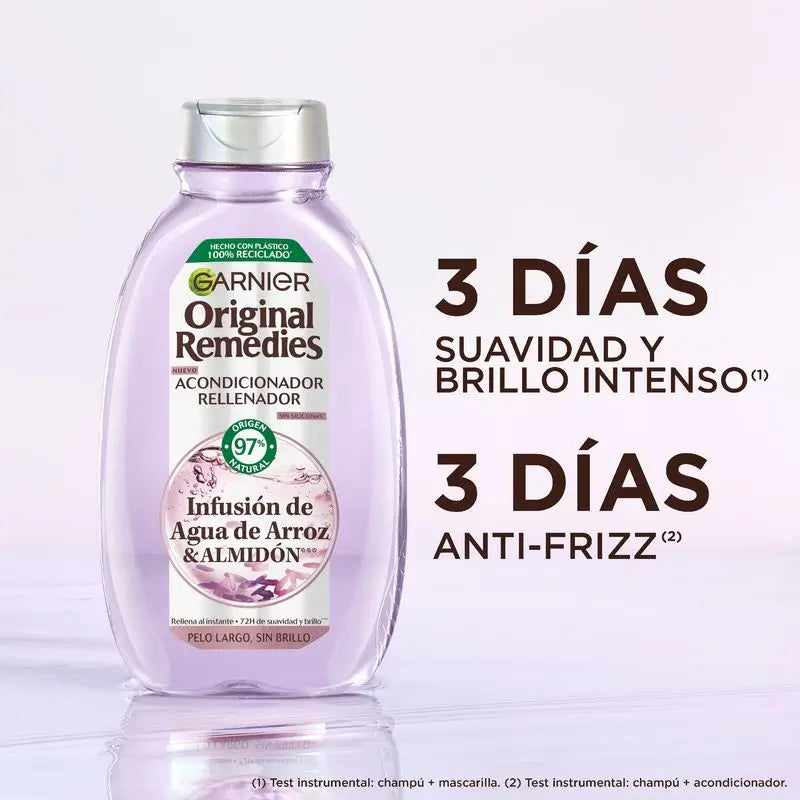 Garnier Original Remedies Shampoo ricostituente all'acqua di riso per capelli lunghi e privi di lucentezza