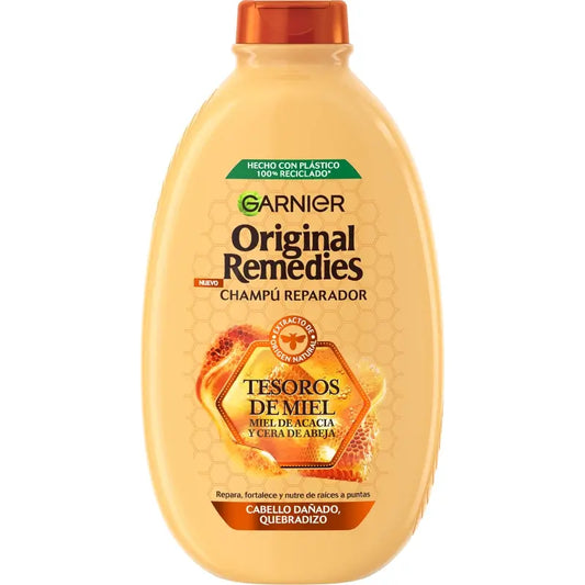 Garnier Original Remedies Tesori di miele Shampoo riparatore per capelli secchi e fragili 600 Ml