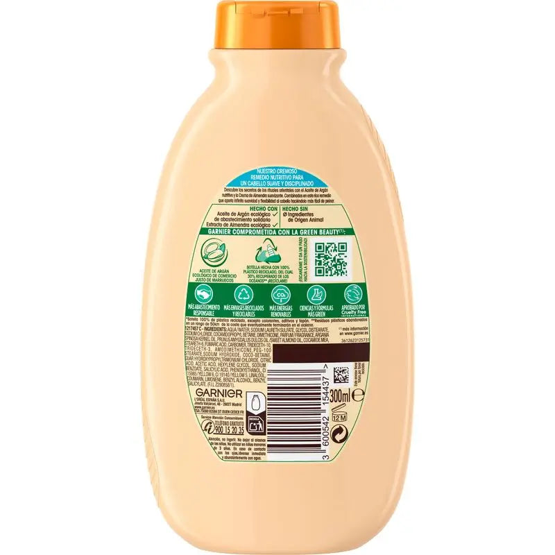 Garnier Original Remedies Argan Elixir Shampoo Cremoso Nutriente Senza Silicone Per Capelli Molto Secchi e Lucidi 300 Ml