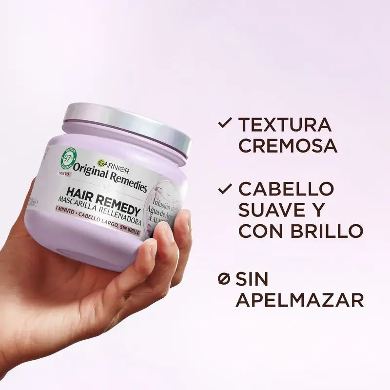 Garnier Original Remedies Maschera rimpolpante all'acqua di riso per capelli lunghi e spenti