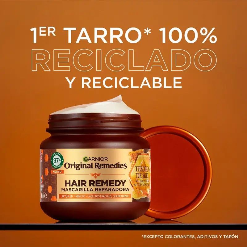Garnier Original Remedies Maschera riparatrice per capelli con miele d'acacia e cera d'api, 340 ml
