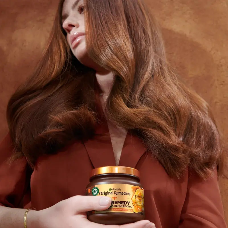Garnier Original Remedies Maschera riparatrice per capelli con miele d'acacia e cera d'api, 340 ml