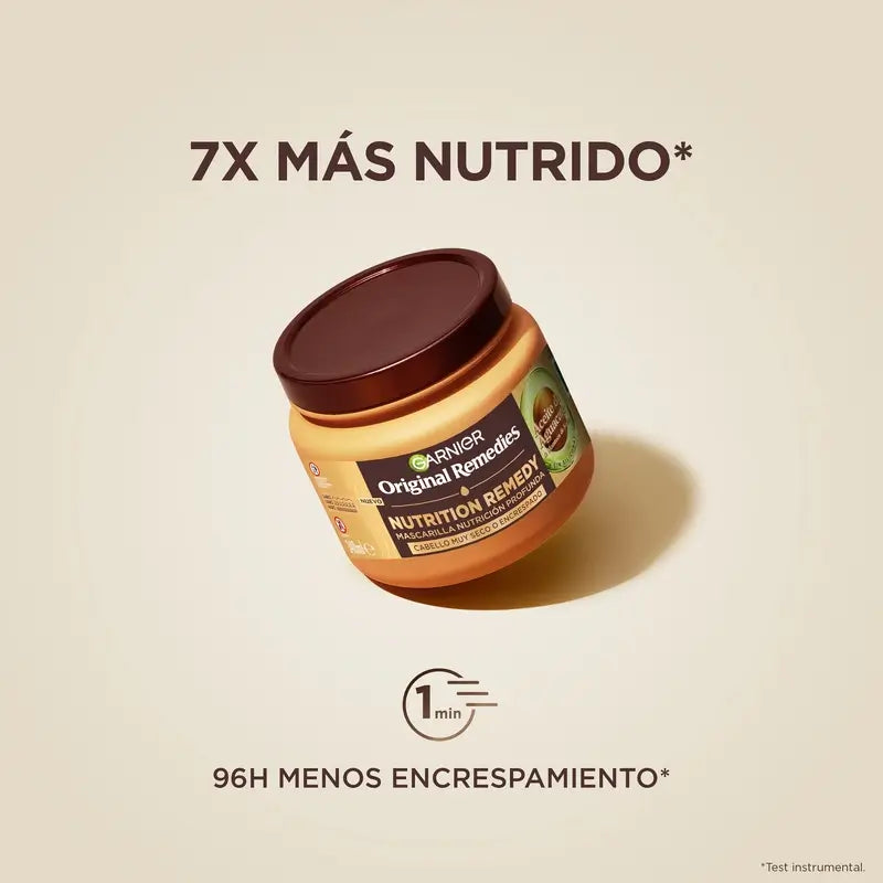 Garnier Original Remedies Maschera ultra nutriente per capelli con olio di avocado e burro di karité, 340 ml