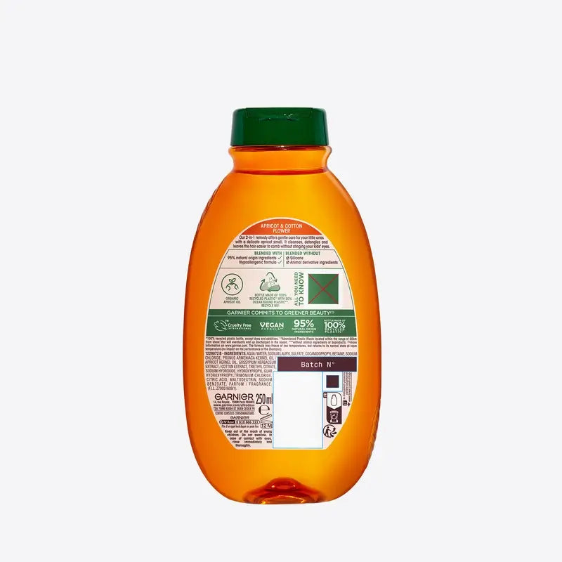 Garnier Original Remedies Shampoo Ultra Delicato 2 In 1 Ipoallergenico all'Albicocca , 250 ml