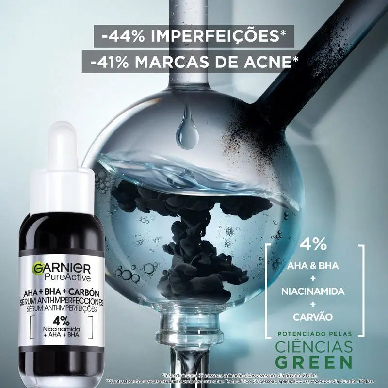 Garnier Siero Anti-Perfezioni con 4% di Niacinamide, Aha e Bha, 30ml