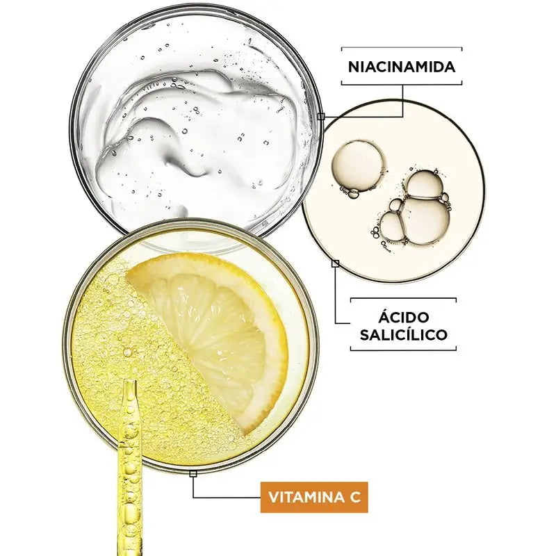 Garnier Siero Anti-Macchie con Vitamina C, Niacinamide e Acido Salicilico. Riduce il 43% delle macchie scure.
