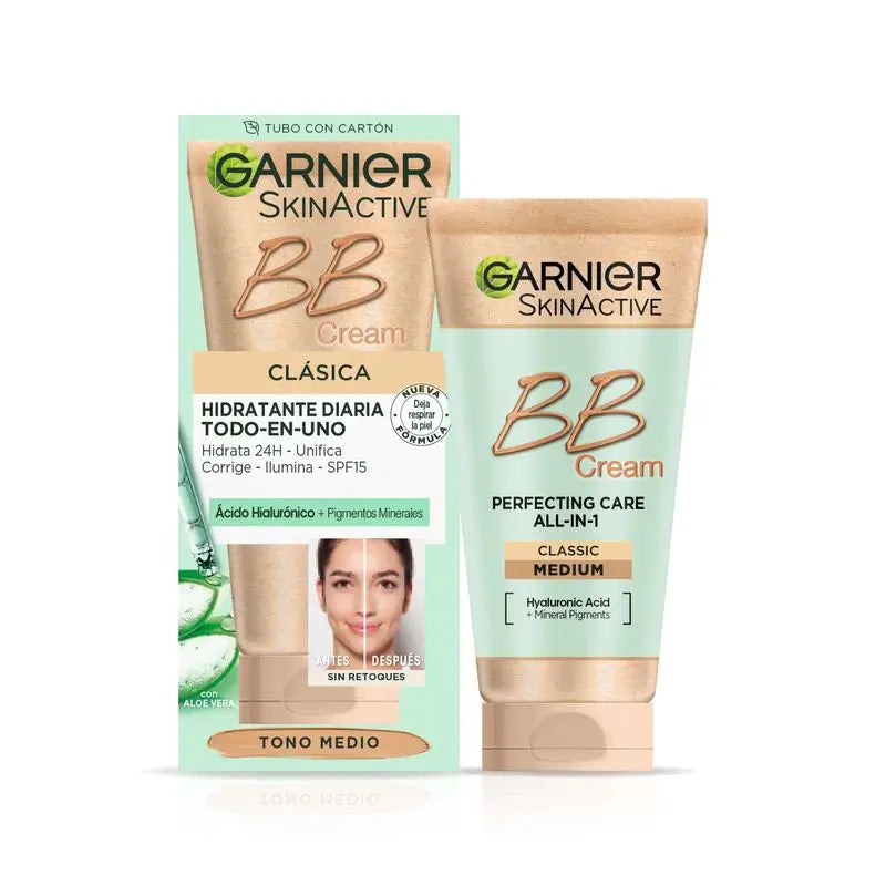 Garnier Skinactive Bb Cream Classic Tono Medio. Idratante Tutto In Uno Con Colore Spf15, 50Ml
