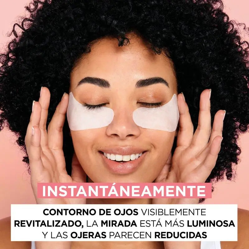 Garnier Tissue Mask Maschera riparatrice per il contorno occhi con 1/2 milione di frazioni probiotiche Riduce le rughe d'espressione