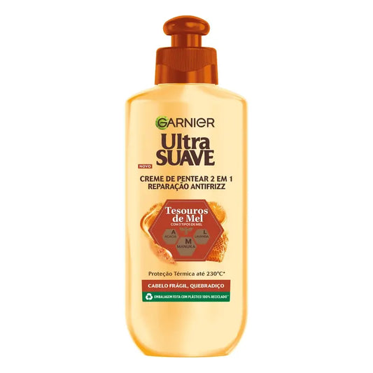 Garnier Ultra Doux 2 in 1 Crema Styling Riparatrice Anticrespo, 200ml