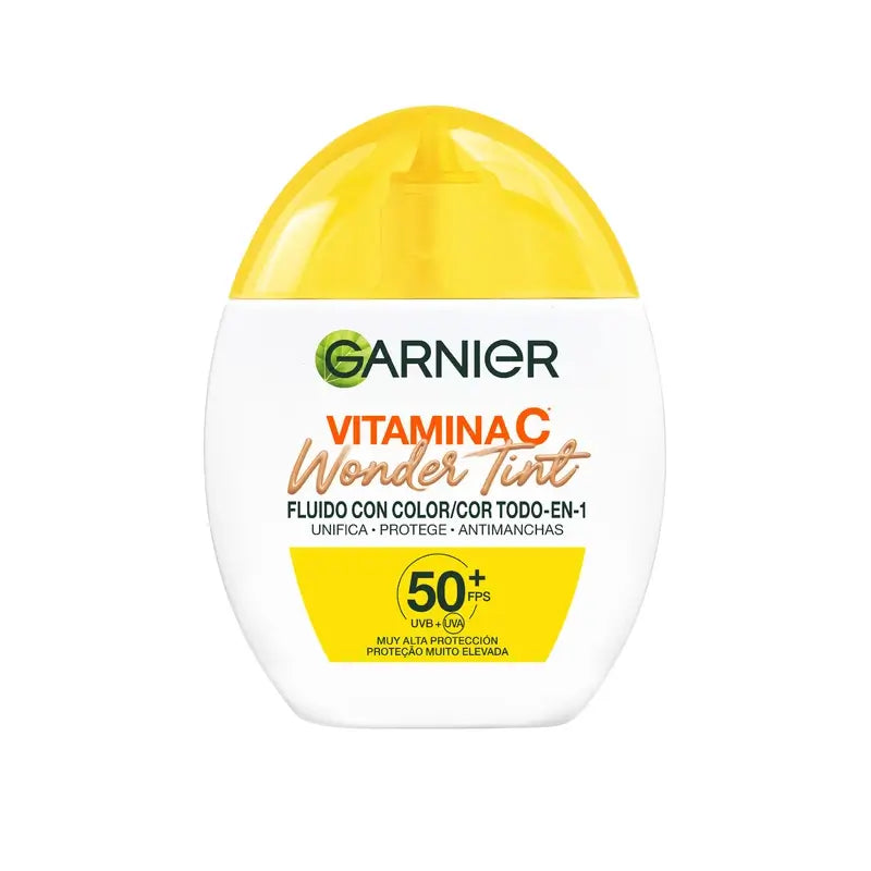 Garnier Uv Protezione Quotidiana Vitamina C Wonder Tint Spf50+, Tono Medio , 40 ml