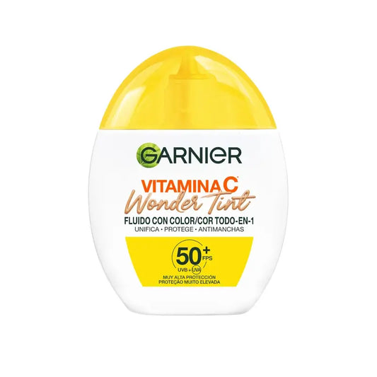 Garnier Uv Protezione Quotidiana Vitamina C Wonder Tint Spf50+, Tono Medio , 40 ml