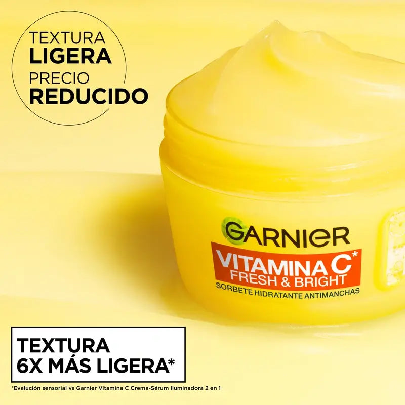 Garnier Vitamina C Crema Sorbetto Idratante Anti-Blemish Fresca e Luminosa, 85 ml