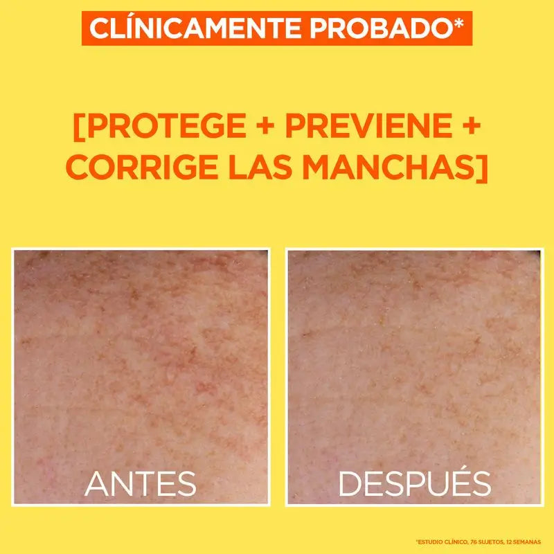 Garnier Vitamina C Invisible Anti-Uv Fluido quotidiano anti-macchie Fps50+, 40 Ml