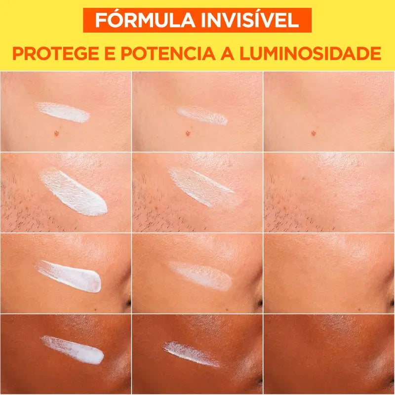 Garnier Vitamina C Invisible Anti-Uv Fluido quotidiano anti-macchie Fps50+, 40 Ml