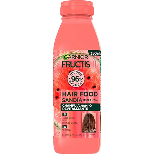 GarnierFructis Hair Food Shampoo rivitalizzante all'anguria per capelli spenti e senza vita 350 Ml